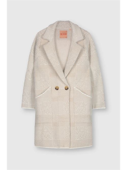 madina cardigan lungo doppiopetto RINO & PELLE | MADINA.7002311STONE CHECK